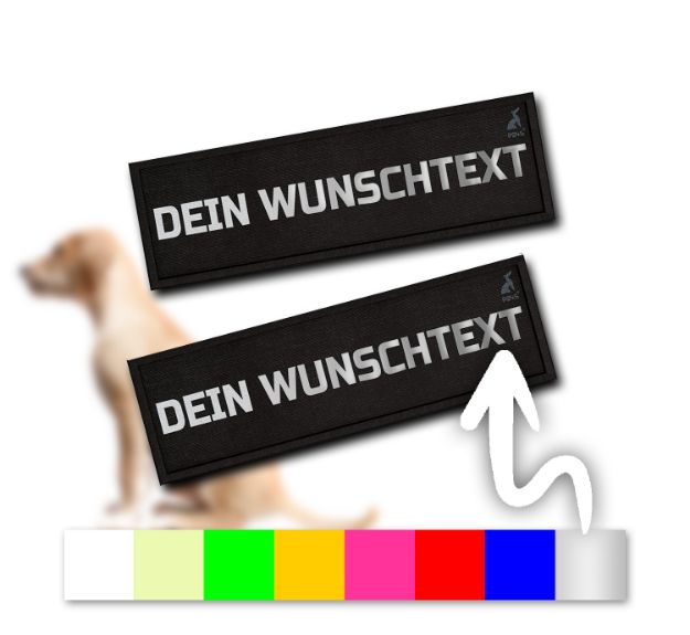 Schwarz P24S Klettsticker Wunschlogos für Julius-K9 Powergeschirre Baby und Klein Größe