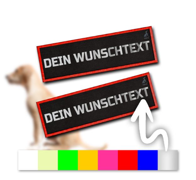 Rot  P24S Klettsticker Wunschlogos für Julius-K9 Powergeschirre Baby und Klein Größe