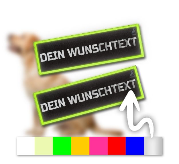 Neon Grün P24S Klettsticker Wunschlogos für Julius-K9 Powergeschirre Mittlere und Große Hunde