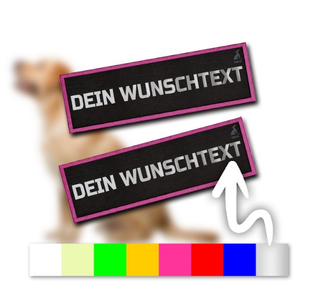 Pink P24S Klettsticker Wunschlogos für Julius-K9 Powergeschirre Mittlere und Große Hunde
