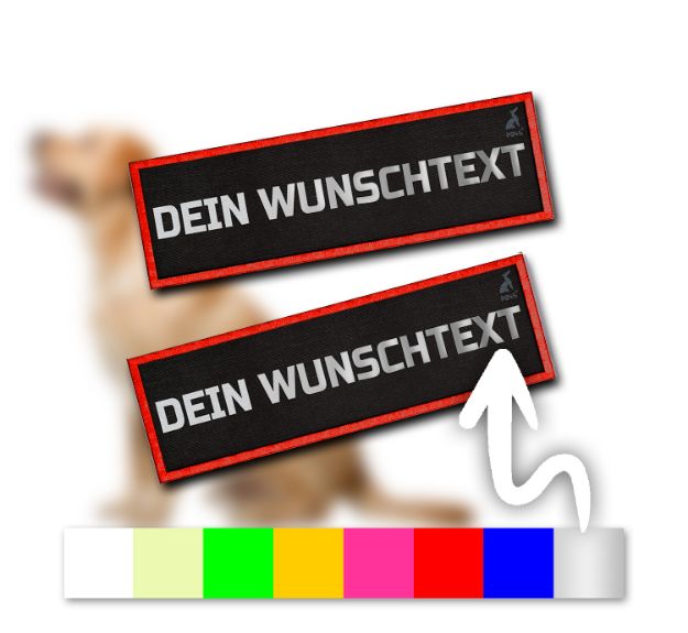 Rot P24S Klettsticker Wunschlogos für Julius-K9 Powergeschirre Mittlere und Große Hunde